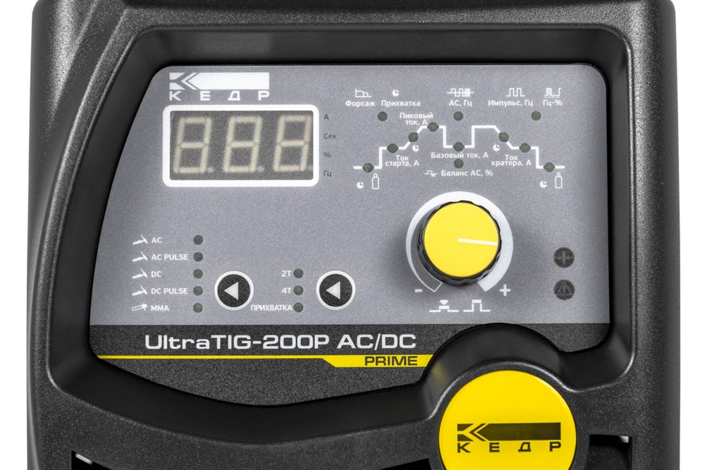 Фото 5 - Установка аргонодуговой сварки КЕДР UltraTIG-200P AC/DC (220В, 10-200А).